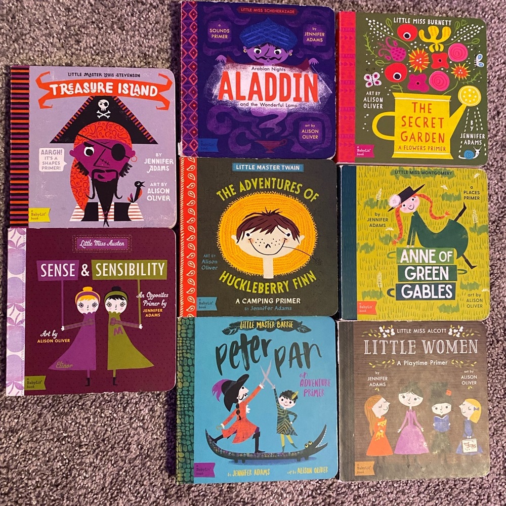 8 x Gibbs Smith Baby Primer Literature Books